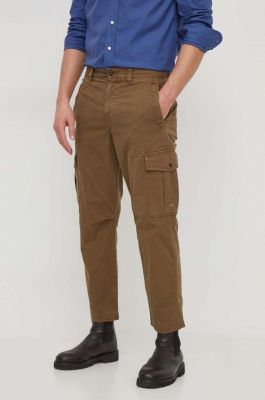 Imagine BOSS Orange pantaloni bărbați, culoarea verde, cu fason cargo 50508245