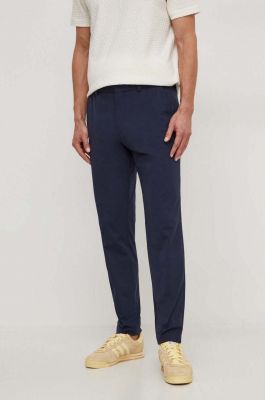 Imagine BOSS pantaloni bărbați, culoarea bleumarin, mulată 50502477