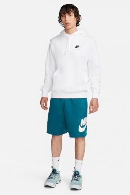 Imagine Nike Pantaloni scurti cu imprimeu logo si snur in talie Club Alumni