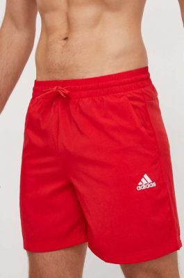 Imagine adidas pantaloni scurți bărbați, culoarea roșu IC9394