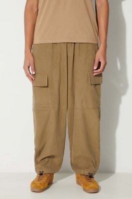 Imagine Universal Works pantaloni LOOSE CARGO PANT bărbați, culoarea bej, cu fit cargo, 29148