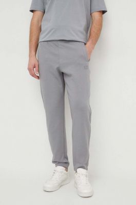 Imagine Armani Exchange pantaloni de trening din bumbac culoarea gri, neted