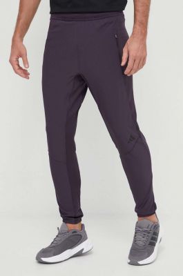 Imagine adidas Performance pantaloni de antrenament D4T culoarea violet, uni IS3796