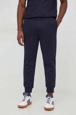 Imagine Armani Exchange pantaloni de trening din bumbac culoarea albastru marin, neted