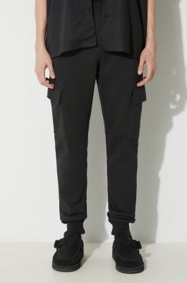 Imagine adidas Originals pantaloni de trening Trefoil Essentials Cargo Pants culoarea negru, cu imprimeu, IP2755