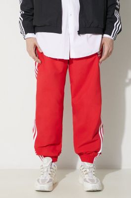 Imagine adidas Originals pantaloni de trening Adicolor Woven Firebird Track top culoarea roșu, cu imprimeu, IT2498