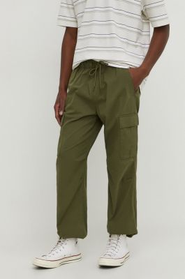 Imagine Hollister Co. pantaloni barbati, culoarea verde, drept