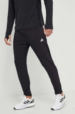 Imagine adidas Performance pantaloni de alergare Own the Run culoarea negru, cu imprimeu IK5024