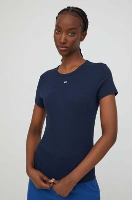 Imagine Tommy Jeans tricou femei, culoarea albastru marin