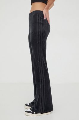 Imagine adidas Originals pantaloni de trening din velur Velvet culoarea negru, uni, IT9661