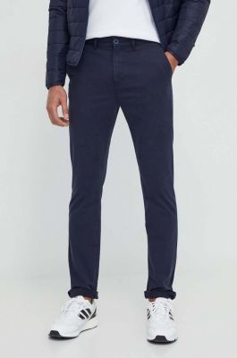 Imagine Napapijri pantaloni barbati, culoarea albastru marin, drept