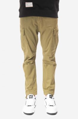 Imagine Alpha Industries pantaloni Squad Pants bărbați, culoarea verde, cu fit cargo 188202.11-green