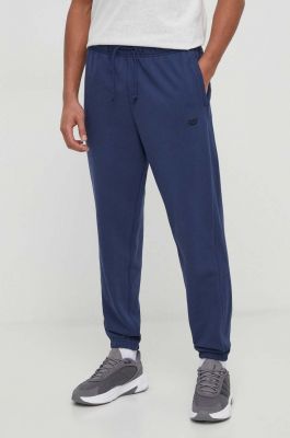 Imagine New Balance pantaloni de trening culoarea albastru marin, cu imprimeu