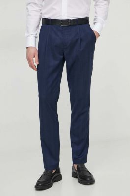 Imagine Sisley pantaloni barbati, culoarea albastru marin, drept
