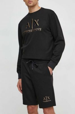 Imagine Armani Exchange pantaloni scurti barbati, culoarea negru