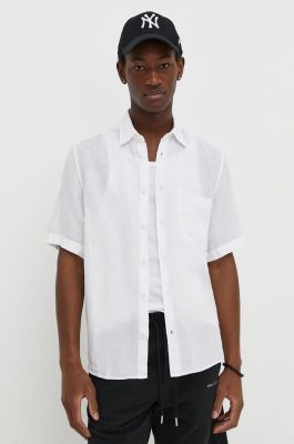 Imagine Marc O'Polo camasa de in culoarea alb, cu guler clasic, regular