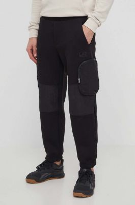 Imagine EA7 Emporio Armani pantaloni de trening culoarea negru, neted