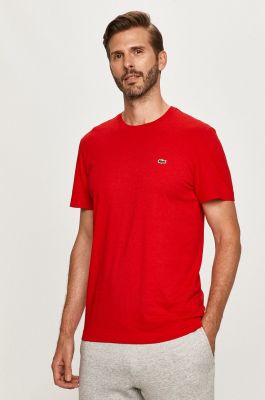 Imagine Lacoste tricou din bumbac culoarea roșu, uni TH2038-166