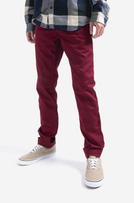 Imagine Vans pantaloni Authentic Chino culoarea roșu, fit chinos, medium waist VN0A5FJ7ZBS-red