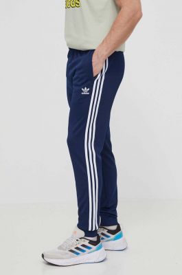 Imagine adidas Originals pantaloni de trening Adicolor Classics SST culoarea bleumarin, cu imprimeu, IR9887