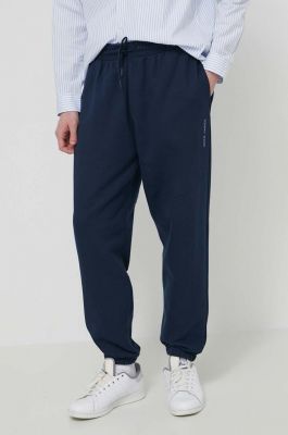 Imagine Tommy Jeans pantaloni de trening din bumbac culoarea albastru marin, neted