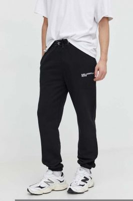 Imagine Karl Lagerfeld Jeans pantaloni de trening culoarea negru, neted