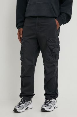 Imagine Diesel pantaloni P-ARGYM-NEW-A bărbați, culoarea gri, cu fason cargo, A12878.0NJAF