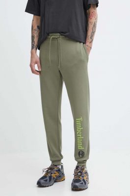 Imagine Timberland pantaloni de trening culoarea verde, cu imprimeu, TB0A5YFB5901