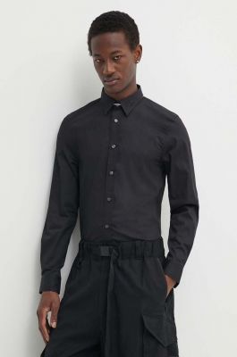 Imagine Diesel camasa S-BENNY-CL barbati, culoarea negru, cu guler clasic, slim, A10617.0QFAV