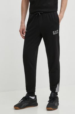 Imagine EA7 Emporio Armani pantaloni de trening culoarea negru, cu imprimeu