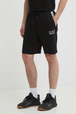 Imagine EA7 Emporio Armani pantaloni scurti barbati, culoarea negru
