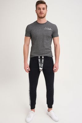 Imagine Jeremy Meeks Pantaloni slim fit de trening cu logo