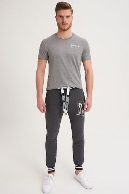 Imagine Jeremy Meeks Pantaloni de trening din bumbac organic cu buzunare laterale