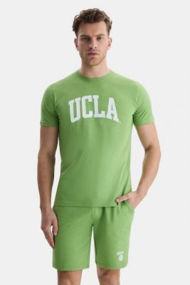 Imagine UCLA Tricou cu decolteu la baza gatului si imprimeu logo Culver