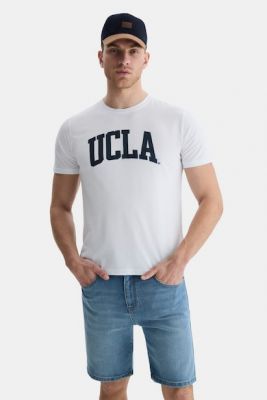 Imagine UCLA Tricou cu decolteu la baza gatului si imprimeu logo Culver