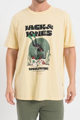 Imagine Jack & Jones Tricou cu decolteu la baza gatului si imprimeu logo Coconut