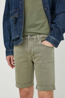 Imagine G-Star Raw pantaloni scurti jeans barbati, culoarea verde