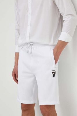 Imagine Karl Lagerfeld pantaloni scurți bărbați, culoarea alb 542900.705032