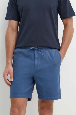 Imagine Barbour pantaloni scurti din bumbac Essentials culoarea albastru marin, MST0036