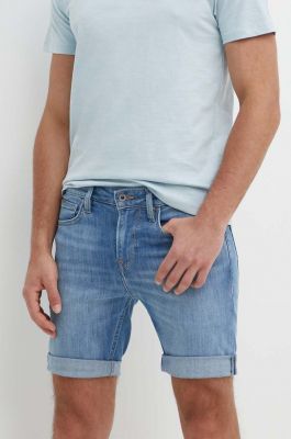Imagine Pepe Jeans pantaloni scurti jeans SLIM SHORT barbati, PM801080MN8