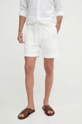 Imagine BOSS pantaloni scurți din bumbac culoarea alb, 50512164