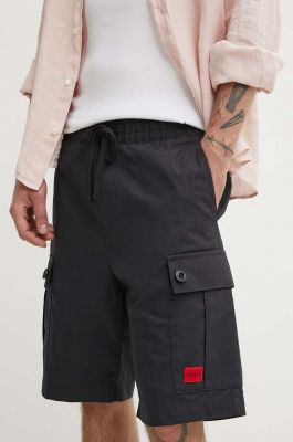 Imagine HUGO pantaloni scurți din bumbac culoarea negru, 50510594