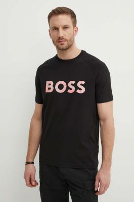Imagine Boss Green tricou barbati, culoarea negru, cu imprimeu, 50512999