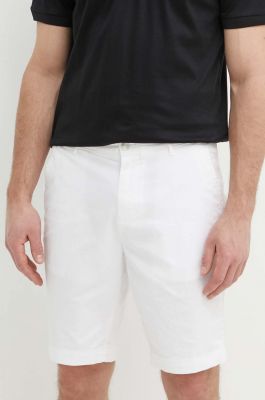 Imagine BOSS pantaloni scurti barbati, culoarea alb, 50512524