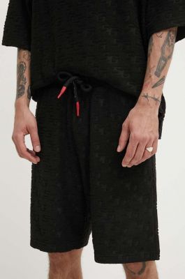 Imagine Sprayground pantaloni scurti culoarea negru, neted