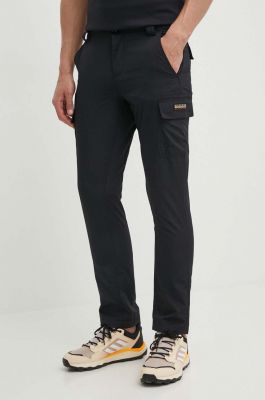 Imagine Napapijri pantaloni M-Faber barbati, culoarea negru, cu fason cargo, NP0A4HRP0411