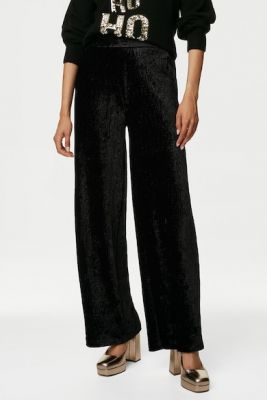 Imagine Marks & Spencer Pantaloni cu croiala ampla si talie inalta