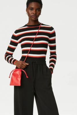 Imagine Marks & Spencer Pulover tricotat fin cu model in dungi