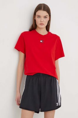 Imagine Tommy Jeans tricou femei, culoarea roșu DW0DW17391